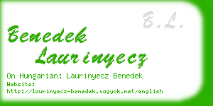 benedek laurinyecz business card